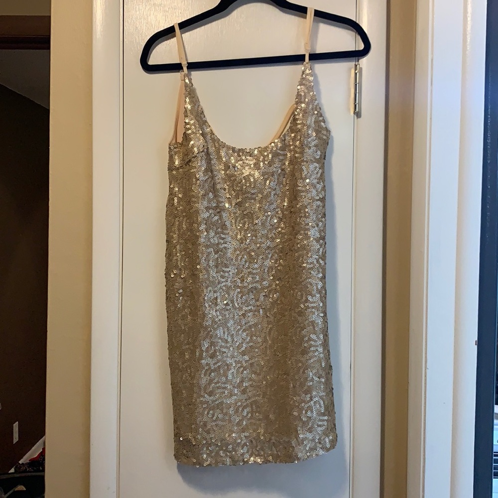 Xenia Boutique gold sequin dress
